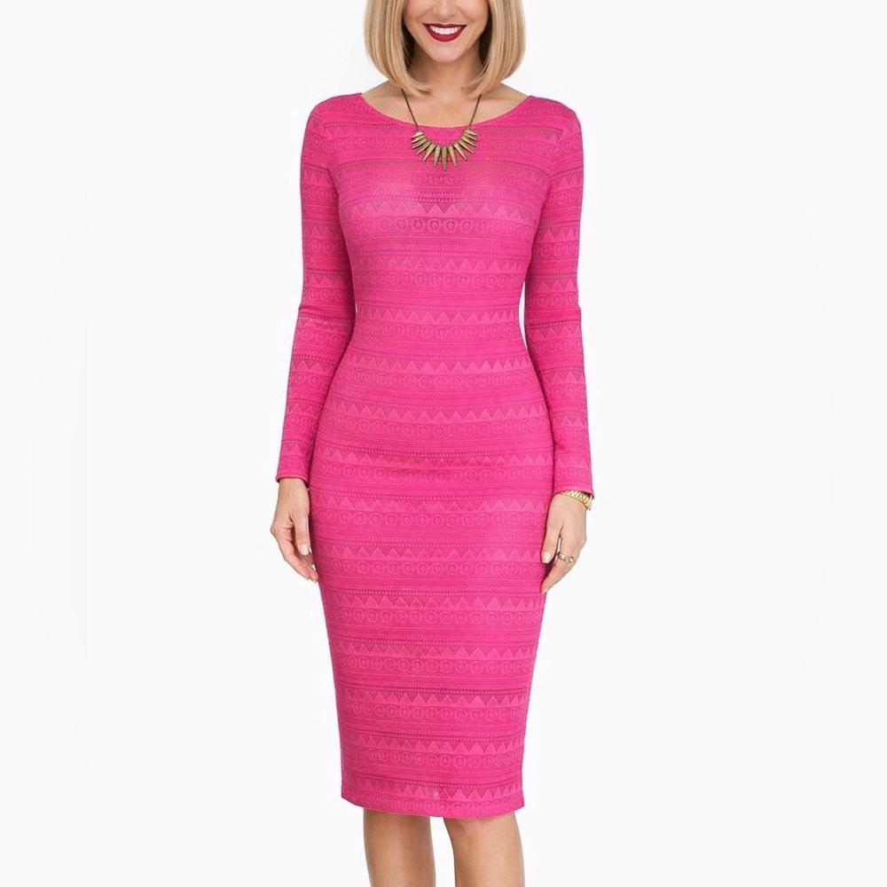 Berry Pink Tobi  crochet lace dress Small